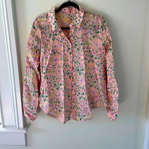 Lily Pulitzer Sea View Linen Button Down Shirt